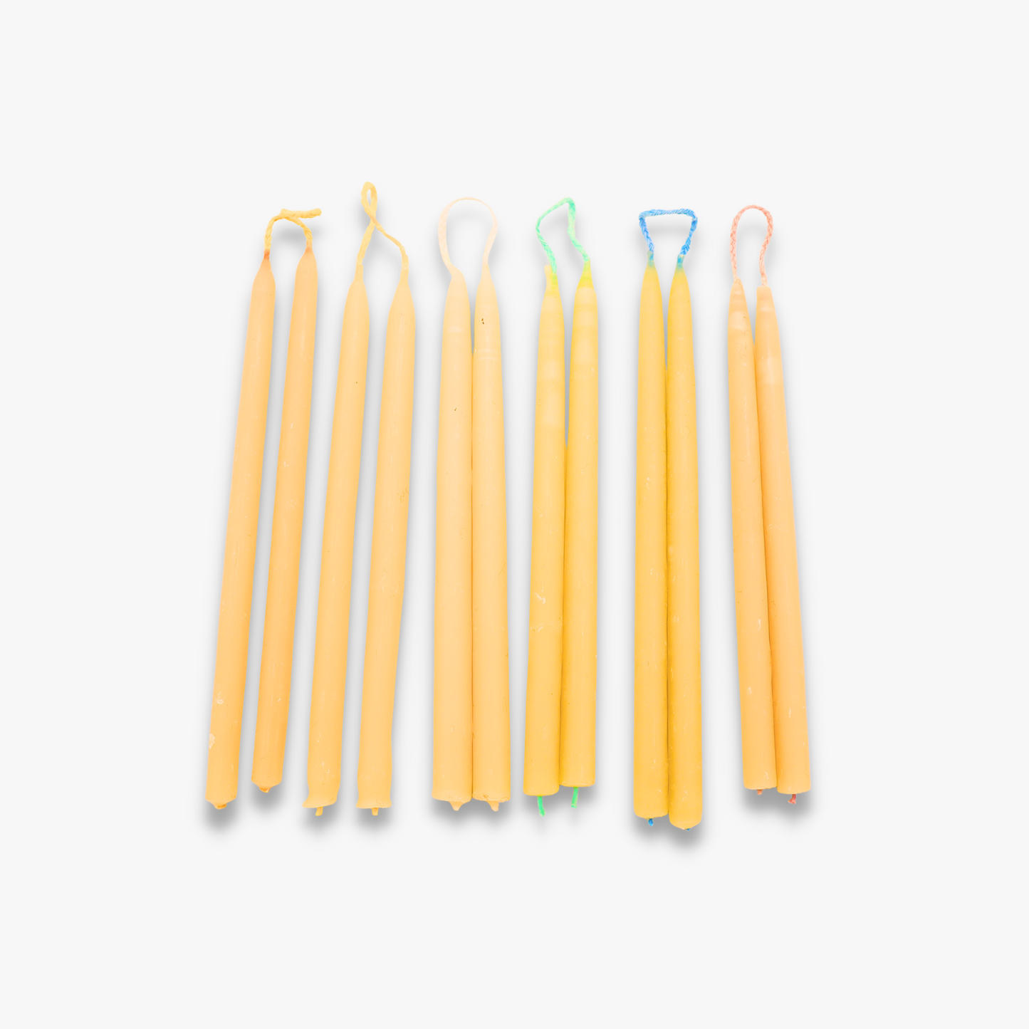 Beeswax Birthday Cake Candles 12 Pack