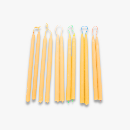 Beeswax Birthday Cake Candles 12 Pack
