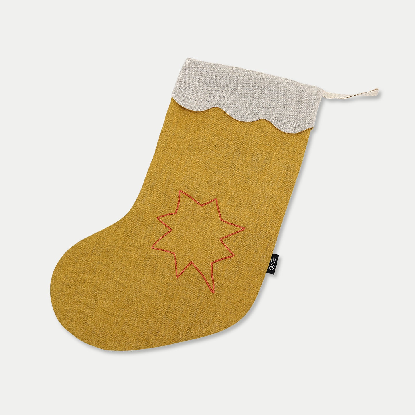 Irish Linen Christmas Stocking