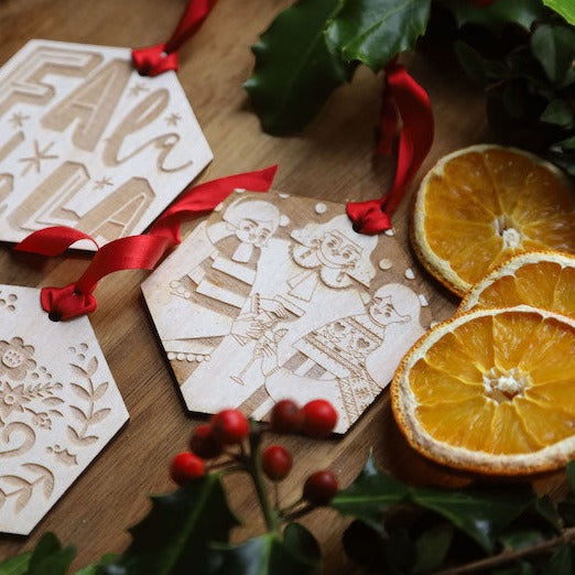12 Mná aToasting — Handmade Irish Christmas Decoration