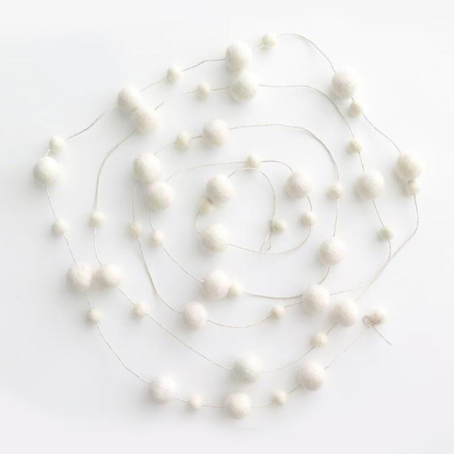 White Felt Garland - 3m